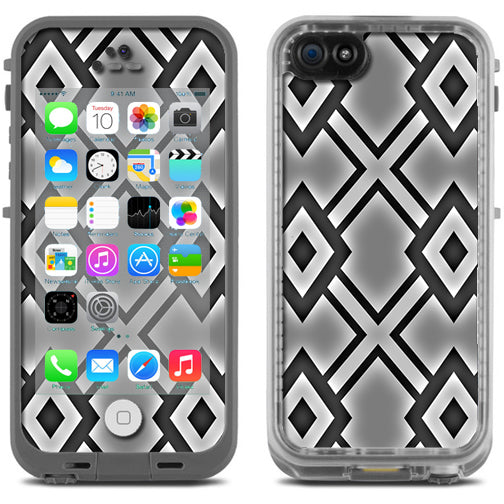  Diamond Grey Pattern Lifeproof Fre iPhone 5C Skin