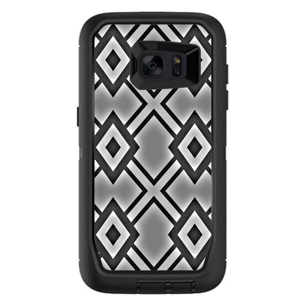  Diamond Grey Pattern Otterbox Defender Samsung Galaxy S7 Edge Skin
