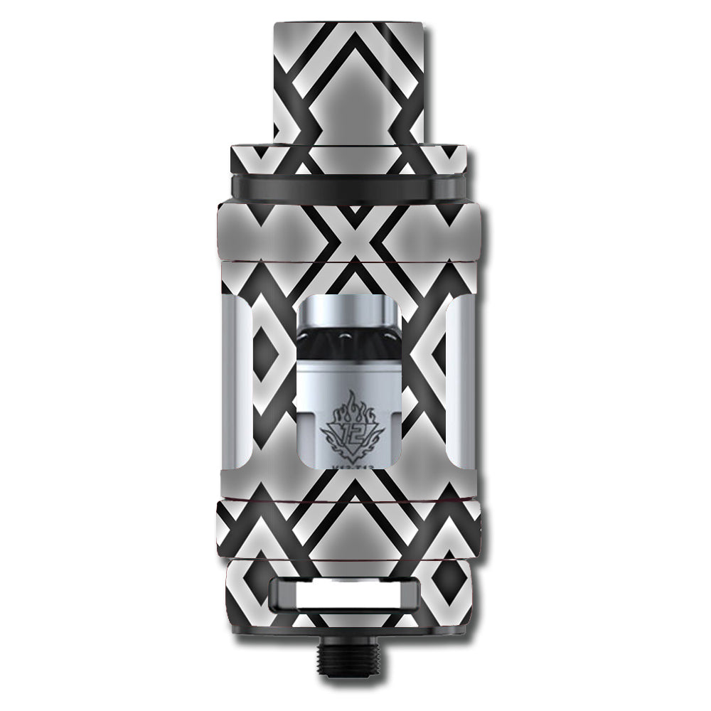  Diamond Grey Pattern Smok TFV12 Tank Skin