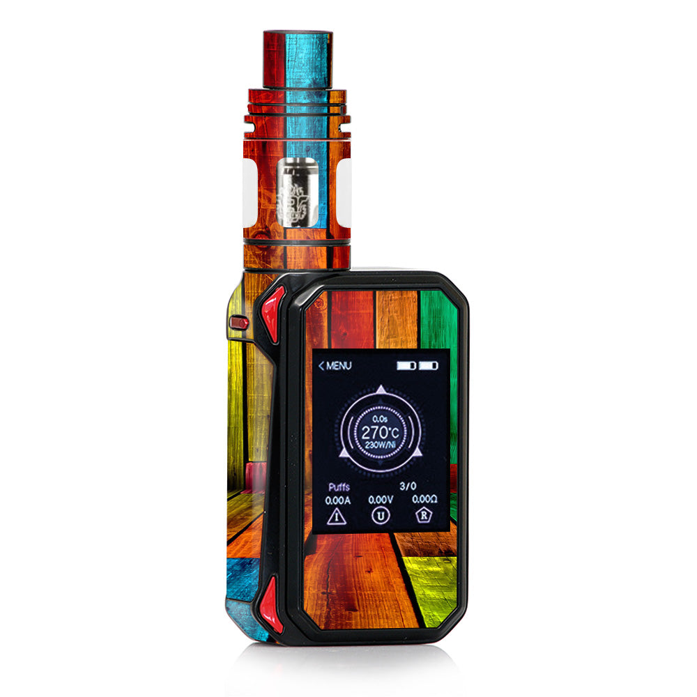  Colorful Wood Pattern Smok G-priv 2 Skin