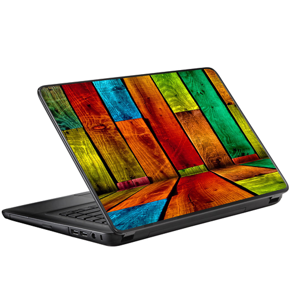  Colorful Wood Pattern Universal 13 to 16 inch wide laptop Skin