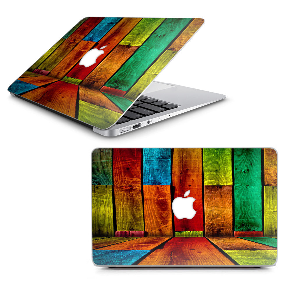  Colorful Wood Pattern Macbook Air 11" A1370 A1465 Skin