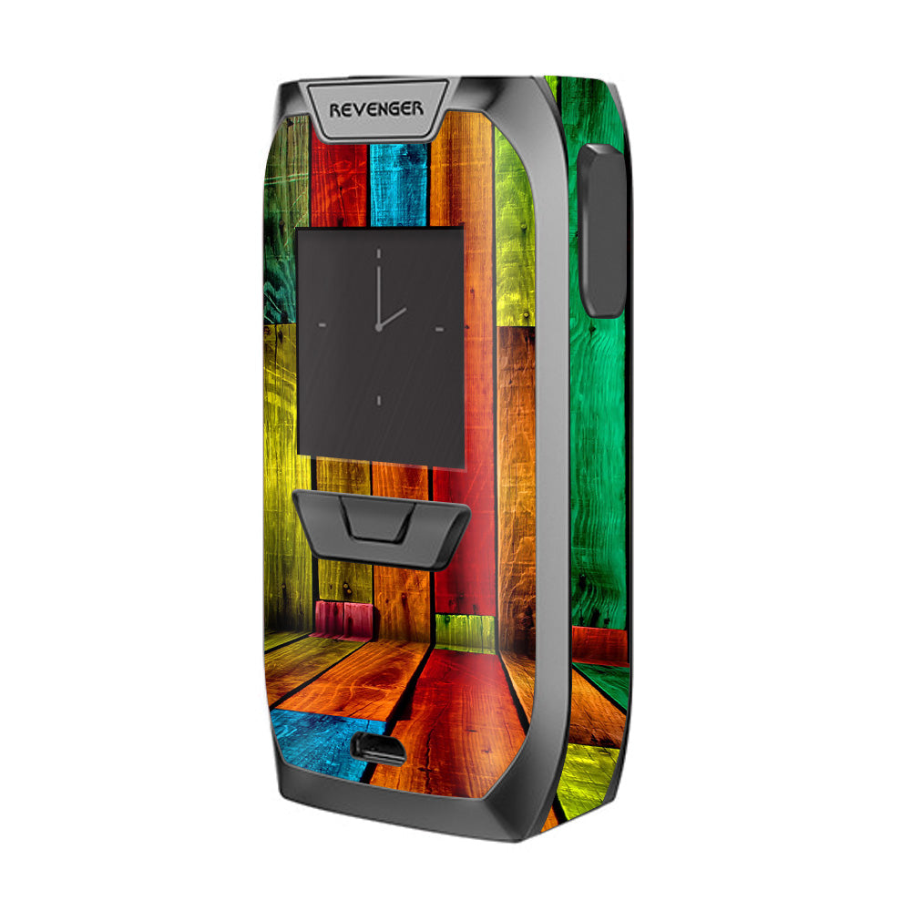  Colorful Wood Pattern Vaporesso Revenger Skin