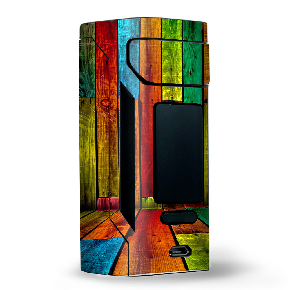  Colorful Wood Pattern Wismec RX2 20700 Skin