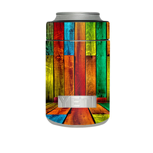  Colorful Wood Pattern Yeti Rambler Colster Skin