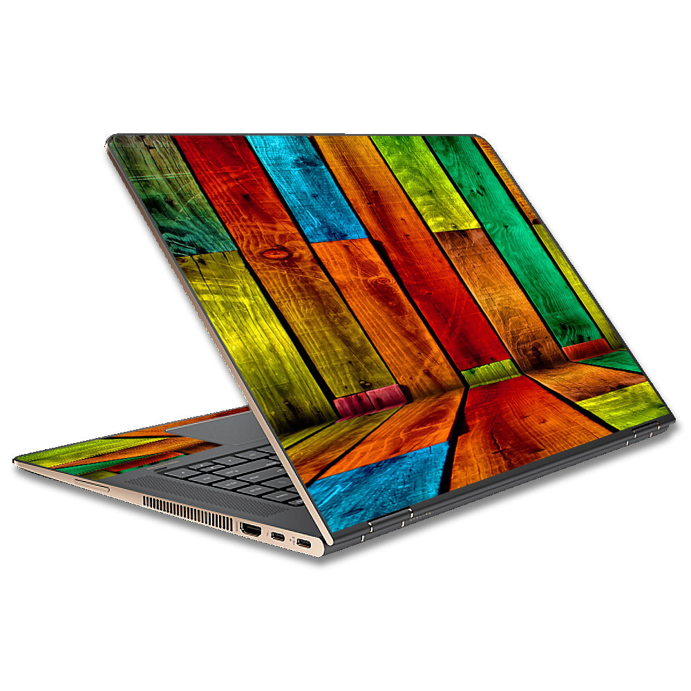  Colorful Wood Pattern HP Spectre x360 13t Skin