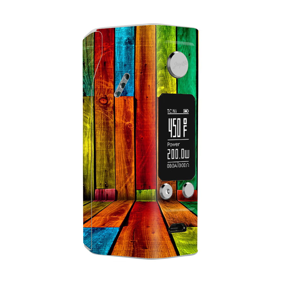  Colorful Wood Pattern Wismec Reuleaux RX200S Skin