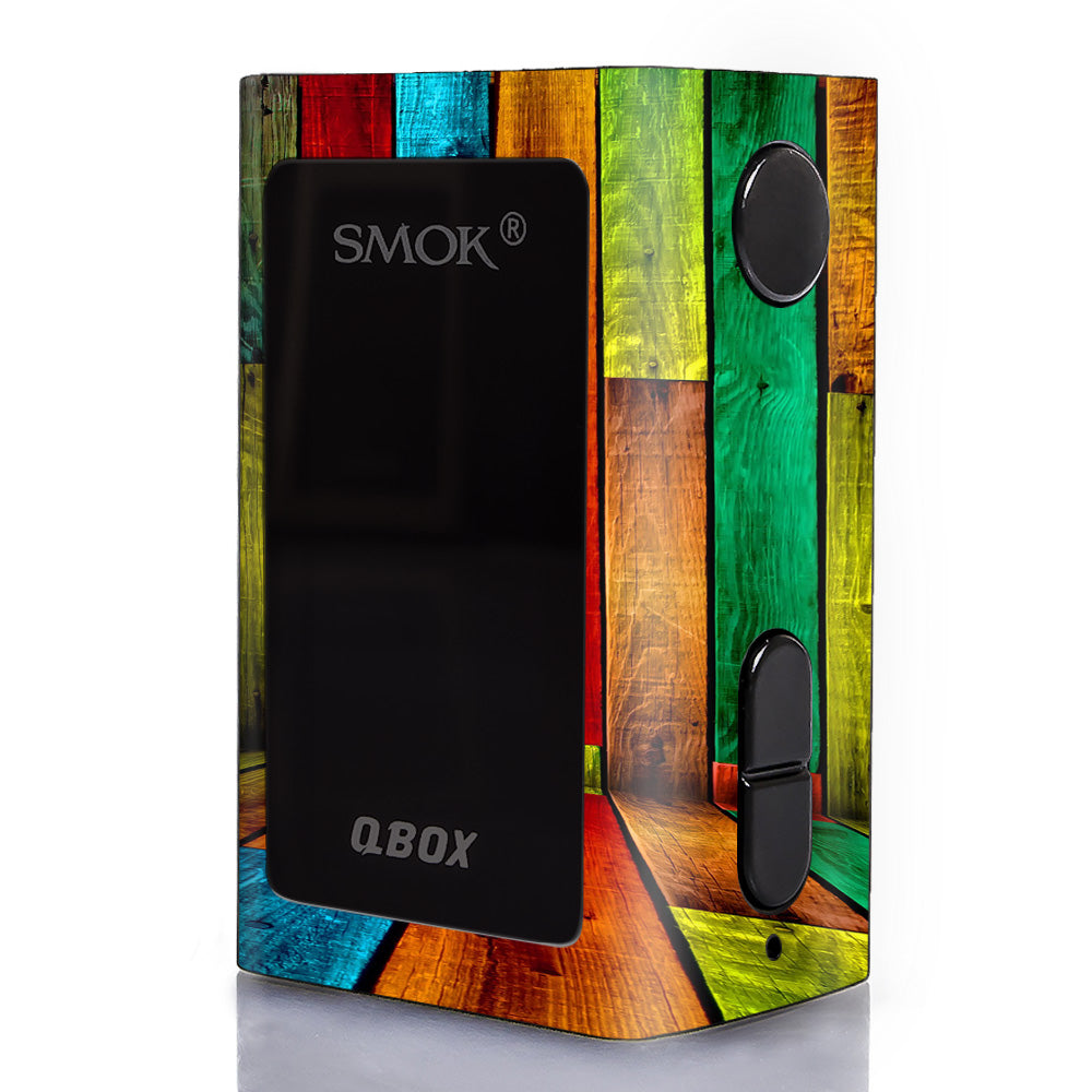  Colorful Wood Pattern Smok Q-Box Skin