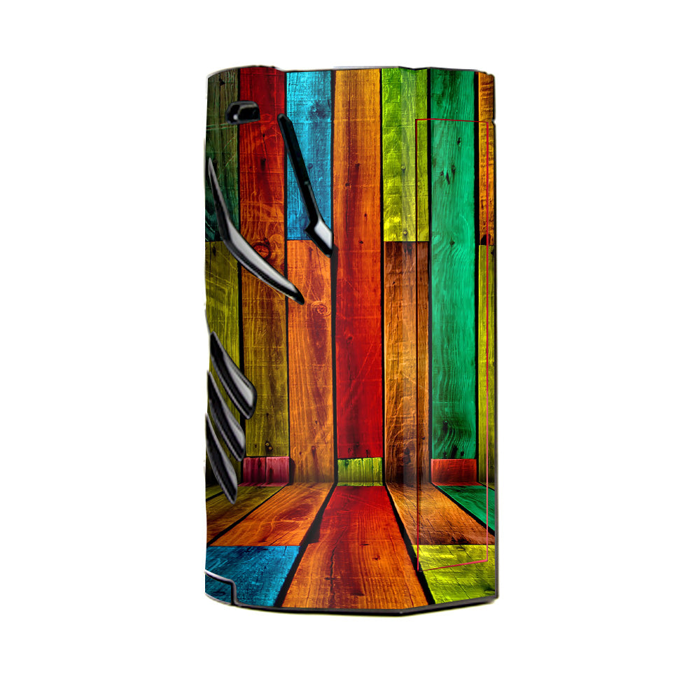  Colorful Wood Pattern T-Priv 3 Smok Skin