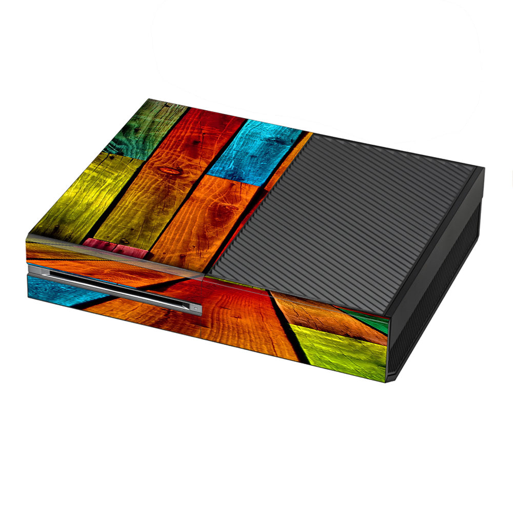  Colorful Wood Pattern Microsoft Xbox One Skin