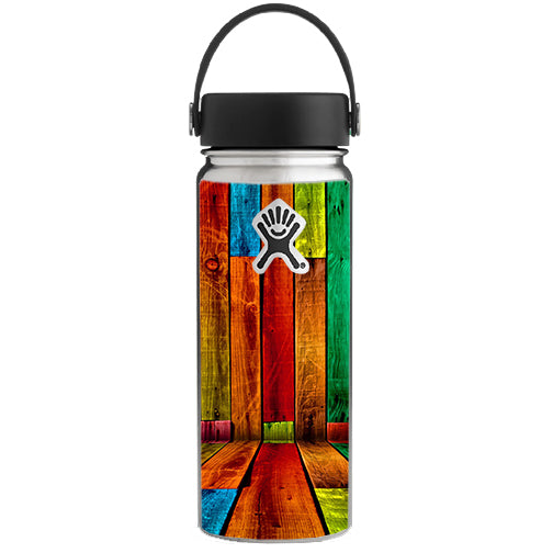  Colorful Wood Pattern Hydroflask 18oz Wide Mouth Skin