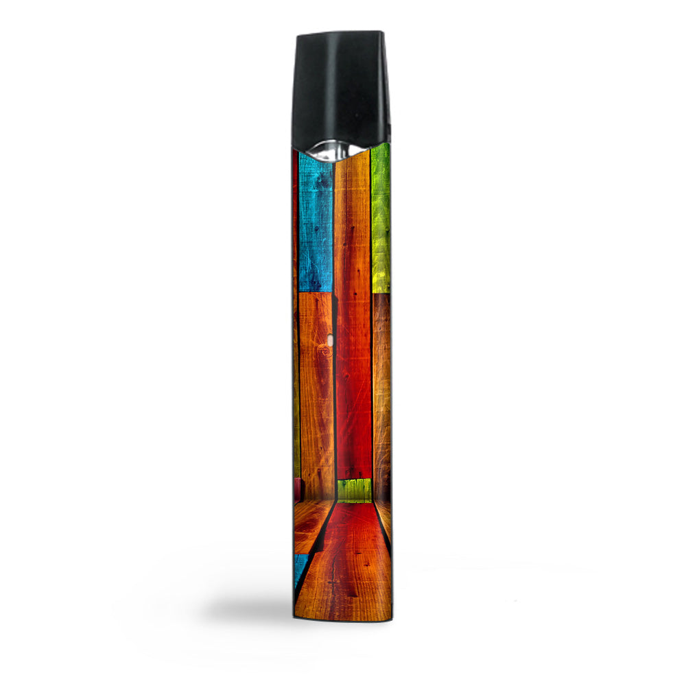  Colorful Wood Pattern Smok Infinix Ultra Portable Skin