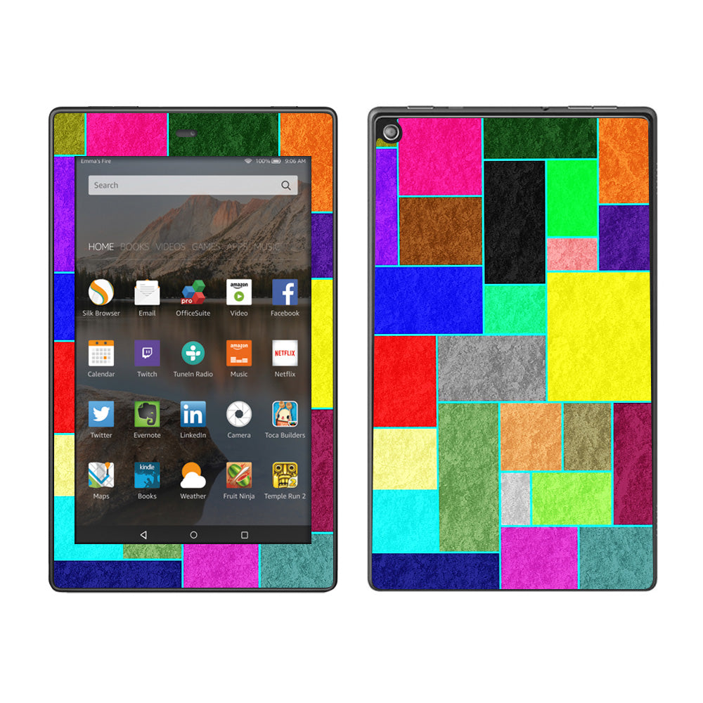  Colorful Squares Amazon Fire HD 8 Skin