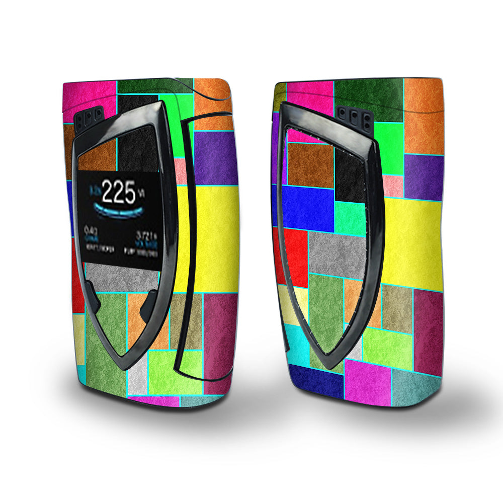 Skin Decal Vinyl Wrap for Smok Devilkin Kit 225w Vape (includes TFV12 Prince Tank Skins) skins cover/ Colorful Squares