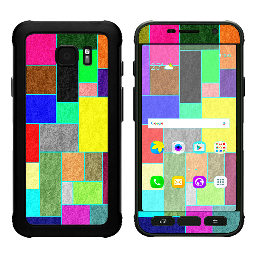  Colorful Squares Samsung Galaxy S7 Active Skin