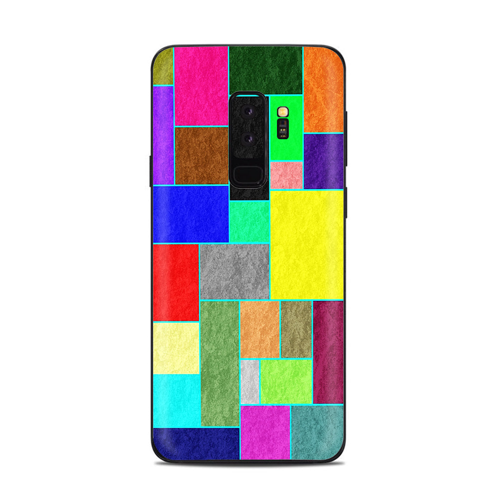  Colorful Squares Samsung Galaxy S9 Plus Skin