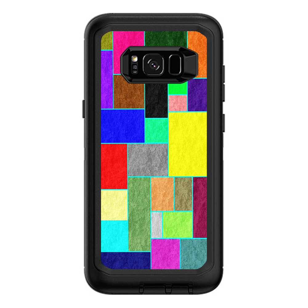  Colorful Squares Otterbox Defender Samsung Galaxy S8 Plus Skin
