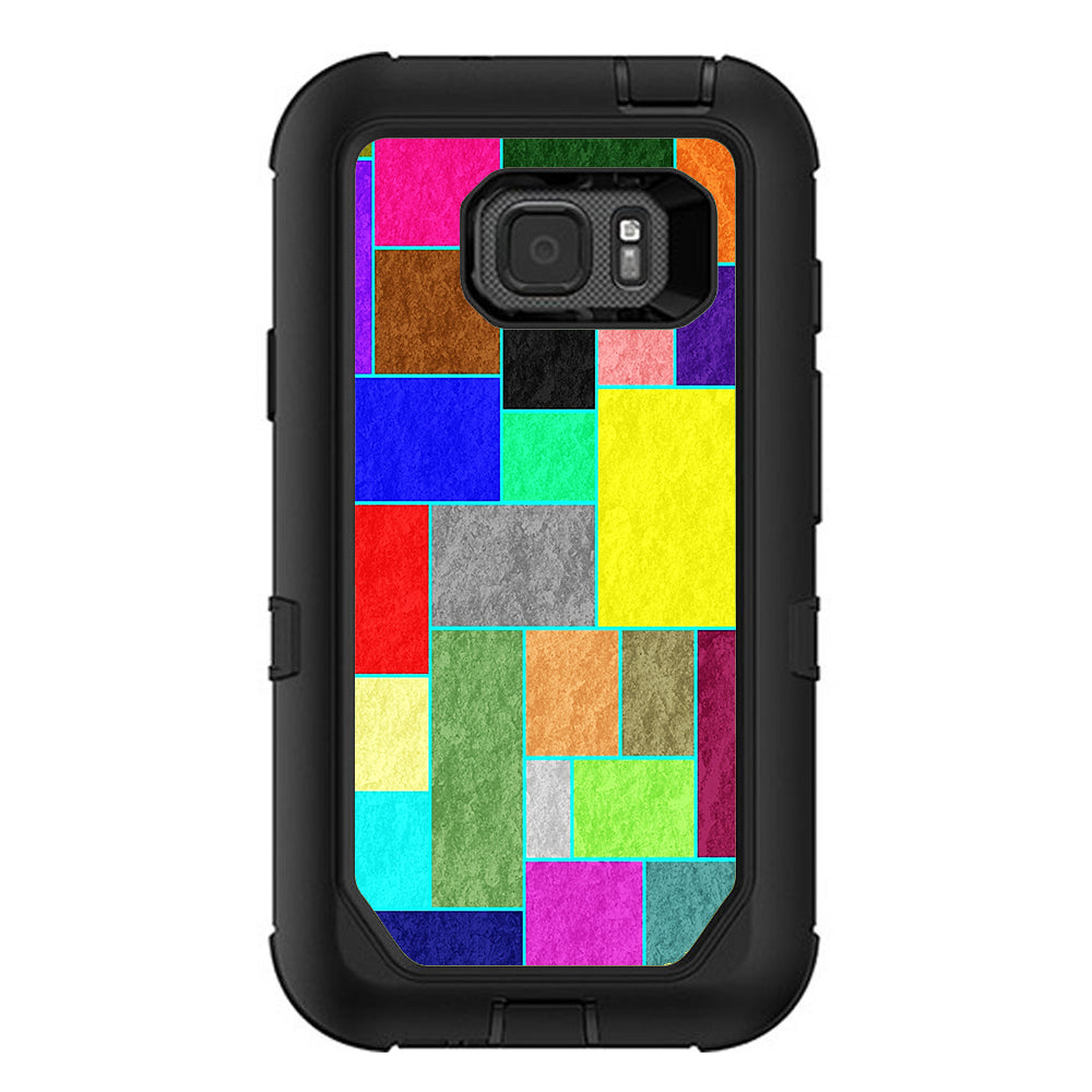  Colorful Squares Otterbox Defender Samsung Galaxy S7 Active Skin