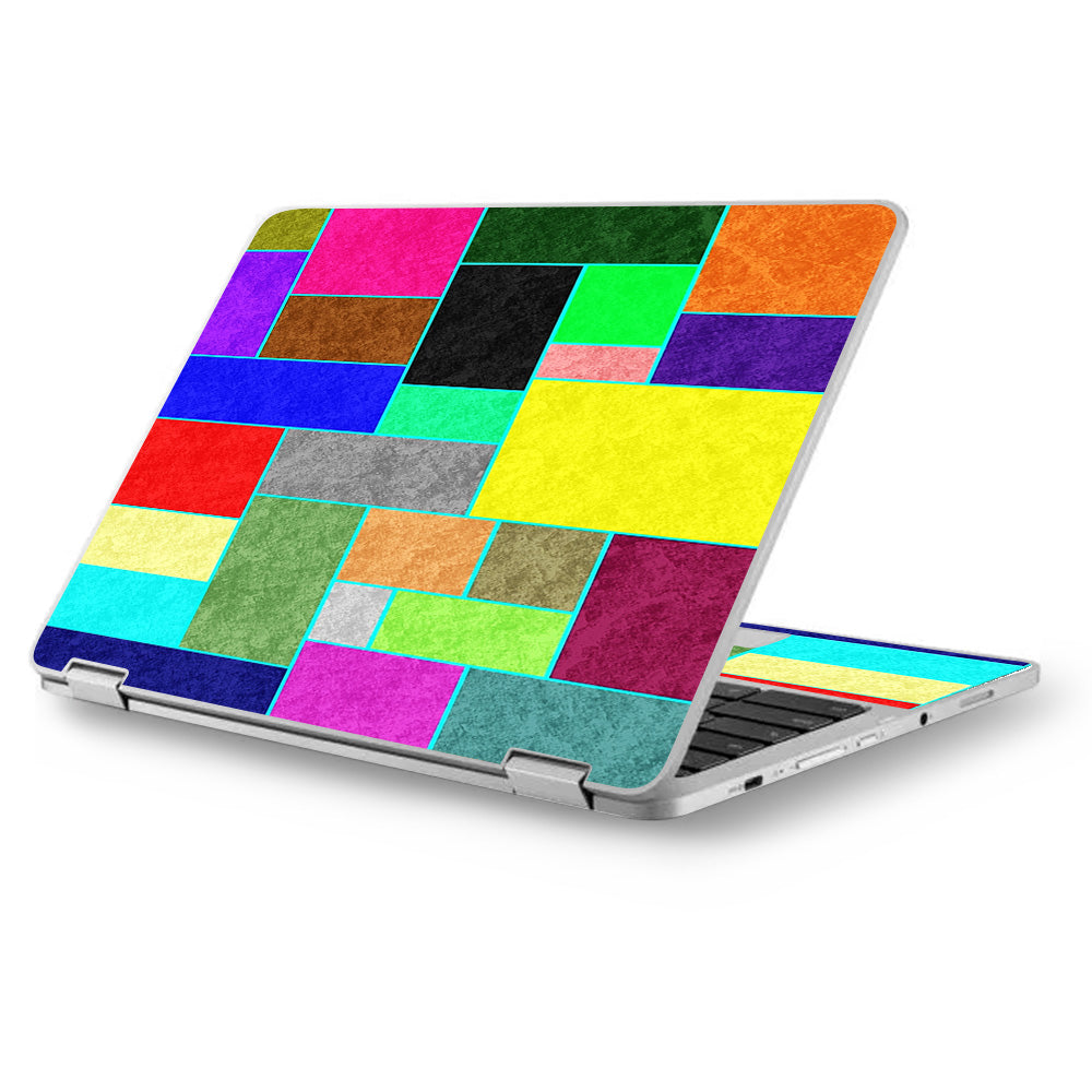  Colorful Squares Asus Chromebook Flip 12.5" Skin