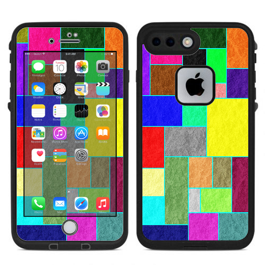  Colorful Squares Lifeproof Fre iPhone 7 Plus or iPhone 8 Plus Skin