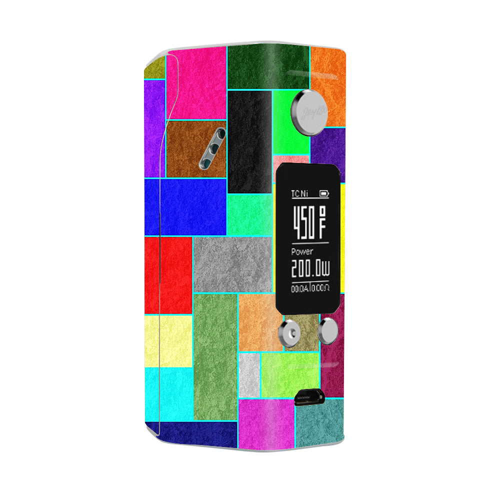  Colorful Squares Wismec Reuleaux RX200S Skin