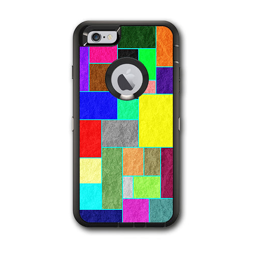  Colorful Squares Otterbox Defender iPhone 6 PLUS Skin