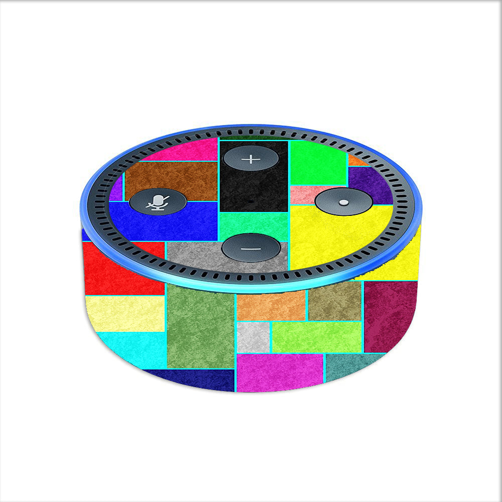  Colorful Squares Amazon Echo Dot 2nd Gen Skin