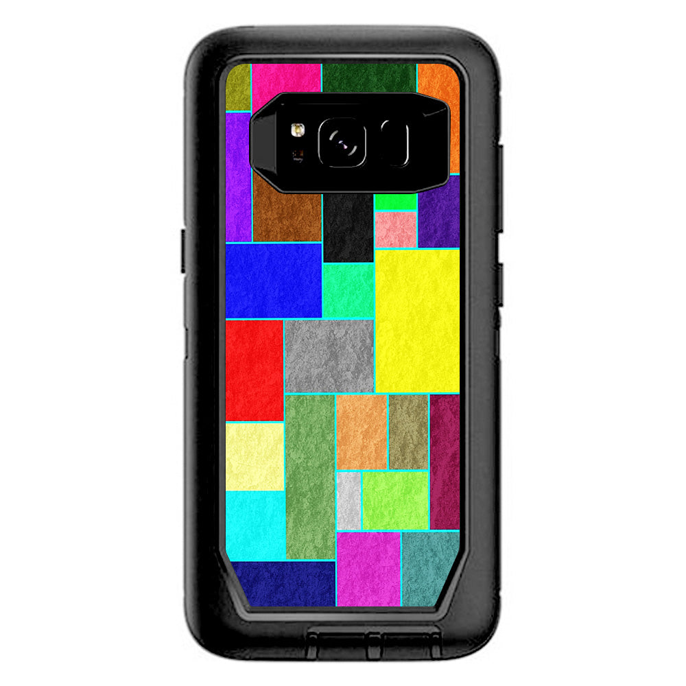  Colorful Squares Otterbox Defender Samsung Galaxy S8 Skin