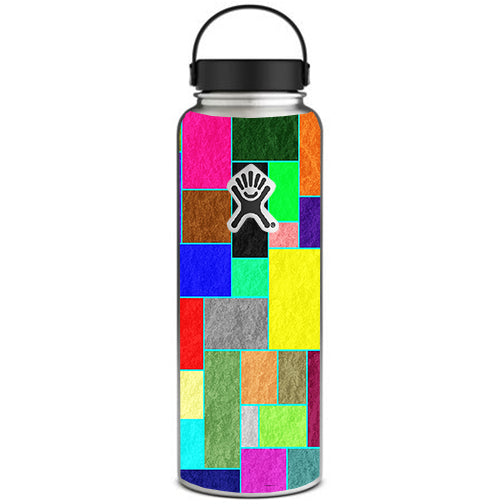  Colorful Squares Hydroflask 40oz Wide Mouth Skin