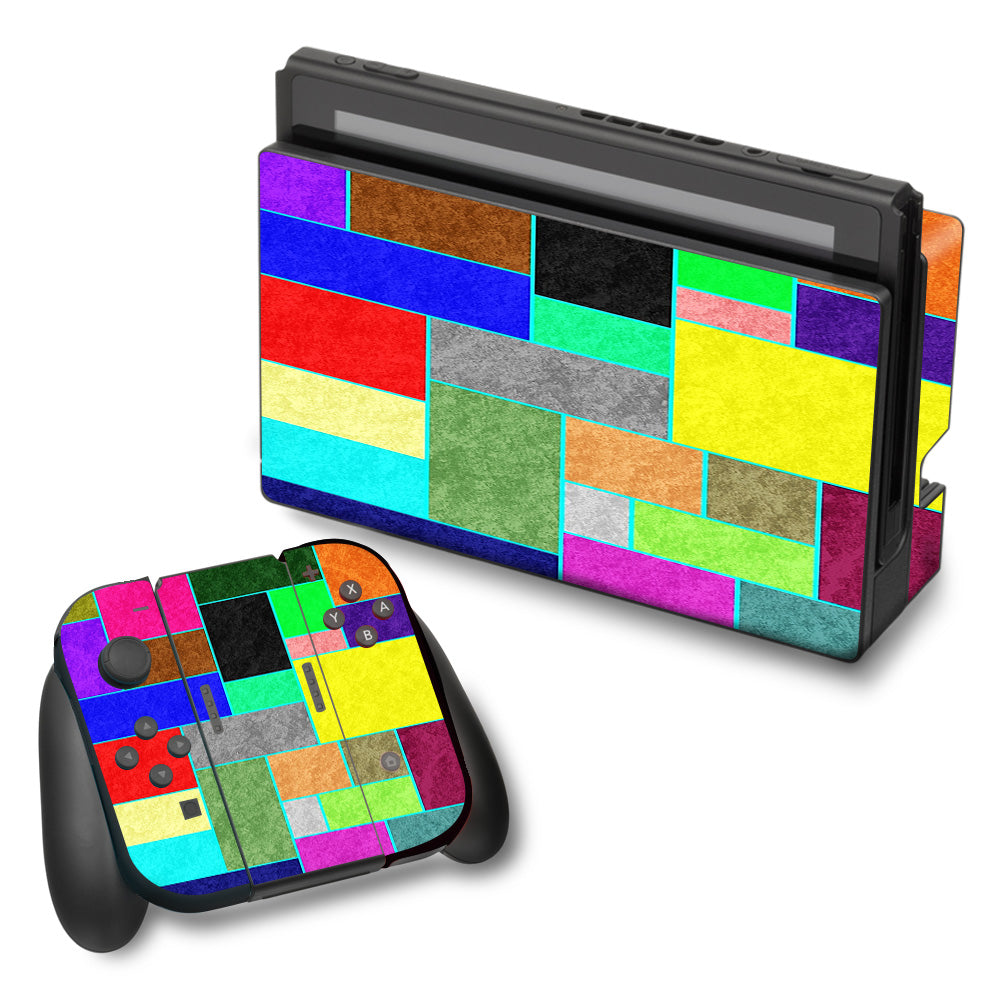 Colorful Squares Nintendo Switch Skin