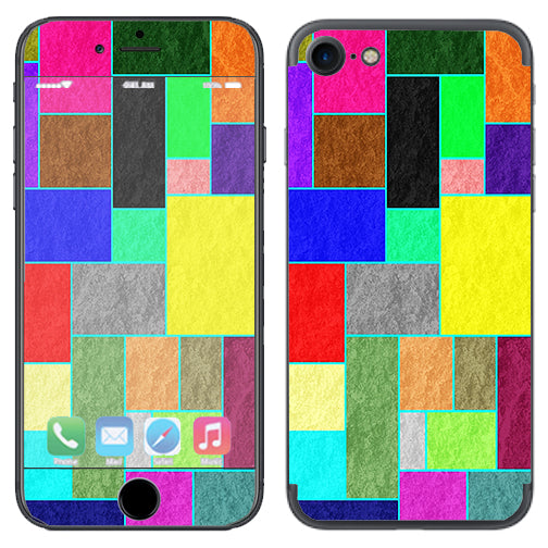  Colorful Squares Apple iPhone 7 or iPhone 8 Skin