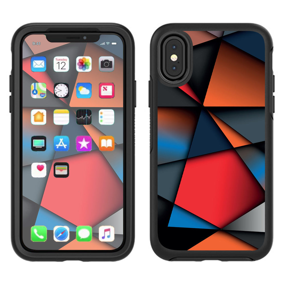  Colorful Shapes Otterbox Defender Apple iPhone X Skin