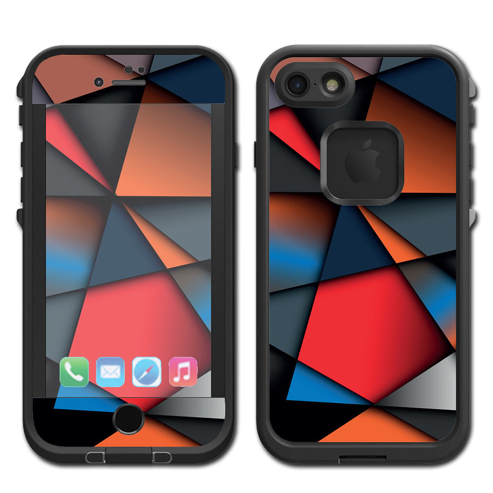  Colorful Shapes Lifeproof Fre iPhone 7 or iPhone 8 Skin