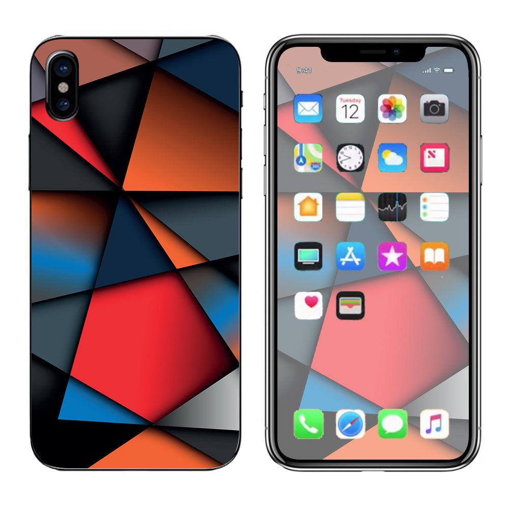 Colorful Shapes Apple iPhone X Skin