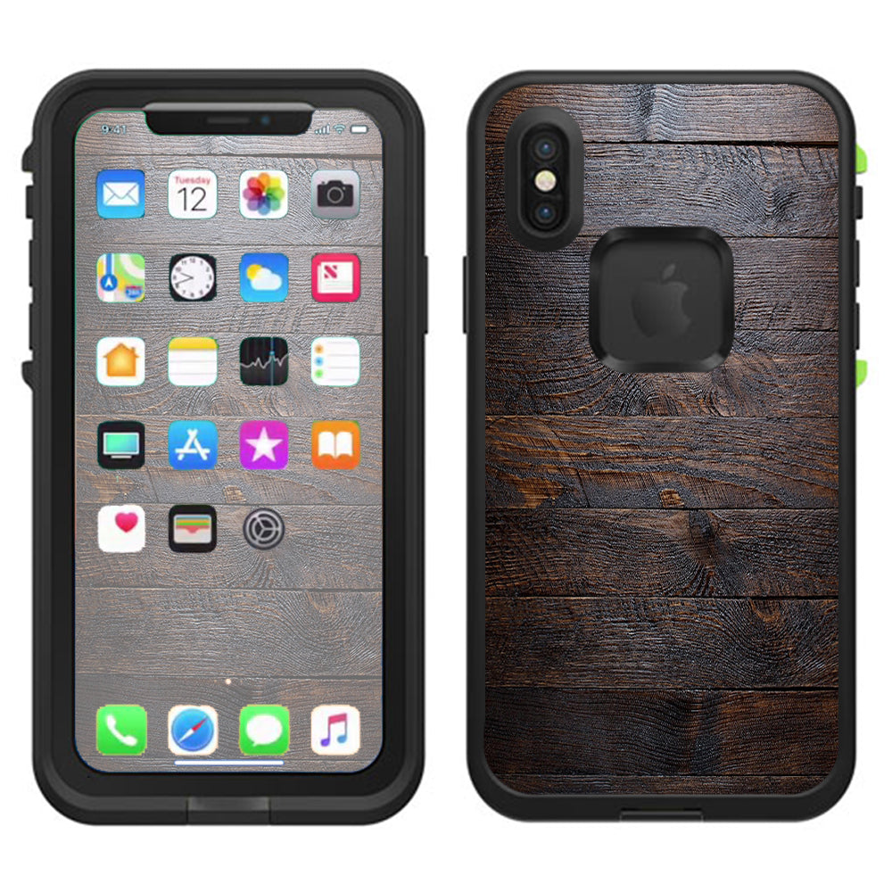  Wooden Wall Pattern Lifeproof Fre Case iPhone X Skin