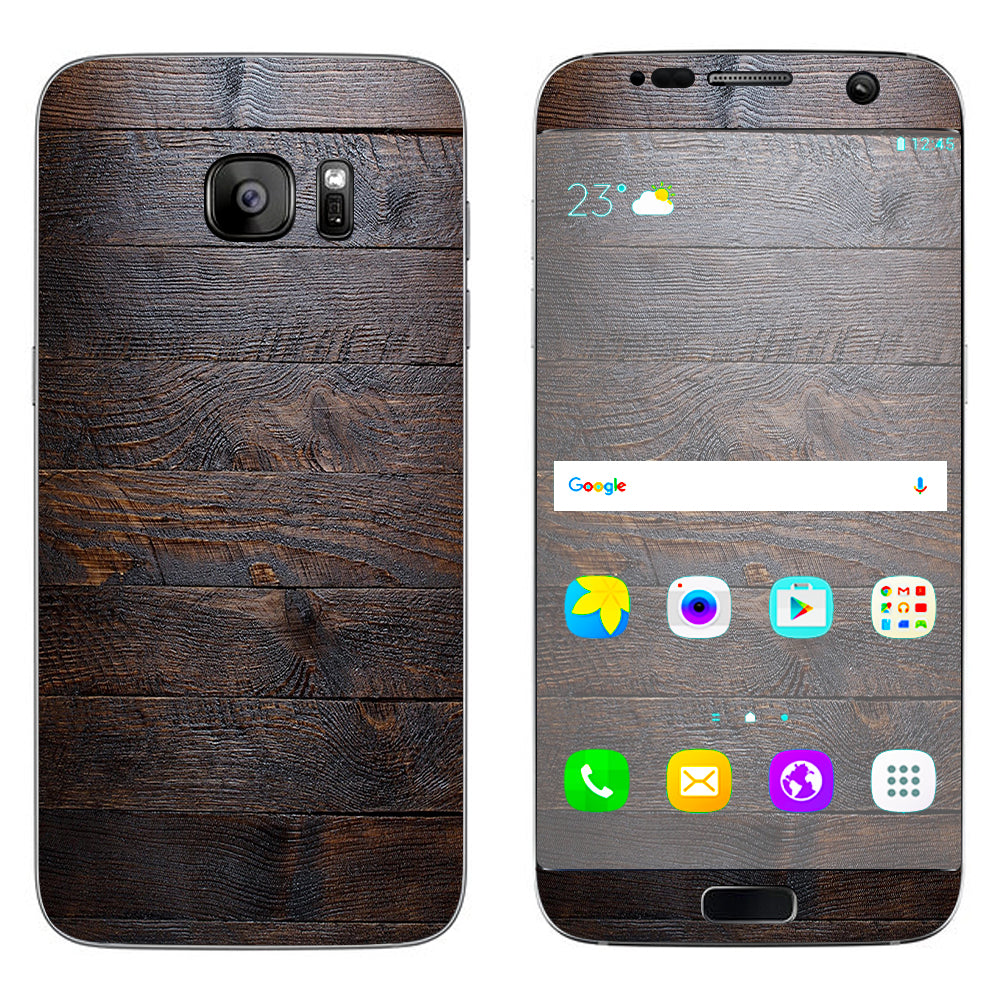  Wooden Wall Pattern Samsung Galaxy S7 Edge Skin