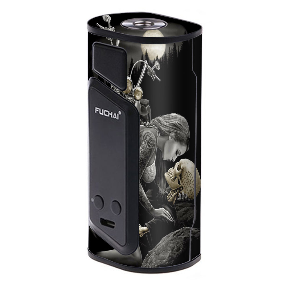  Biker Skeleton Full Moon Tattoo Sigelei Fuchai Duo-3 Skin