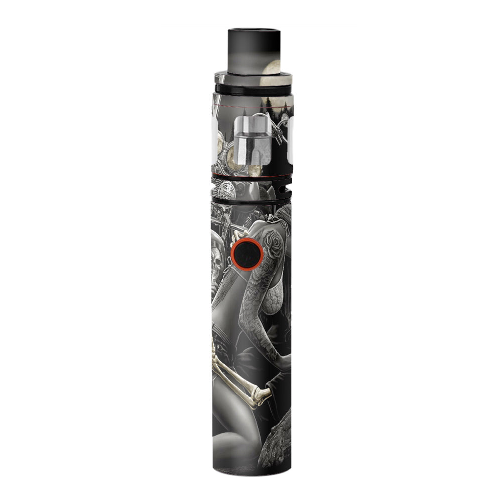  Biker Skeleton Full Moon Tattoo Smok Stick V8 Skin