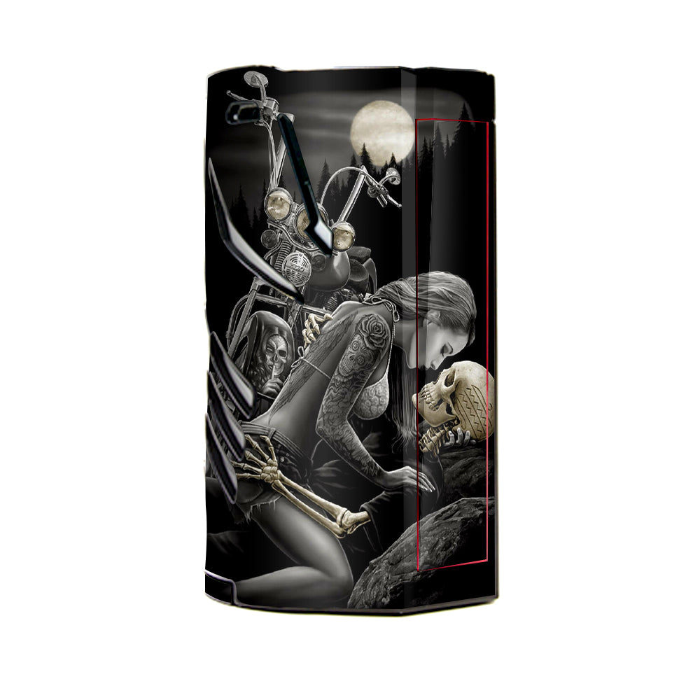  Biker Skeleton Full Moon Tattoo T-Priv 3 Smok Skin