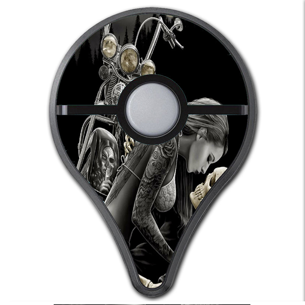  Biker Skeleton Full Moon Tattoo Pokemon Go Plus Skin