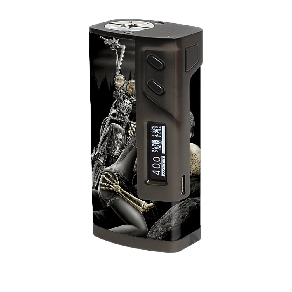  Biker Skeleton Full Moon Tattoo Sigelei 213W Skin