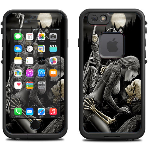  Biker Skeleton Full Moon Tattoo Lifeproof Fre iPhone 6 Skin