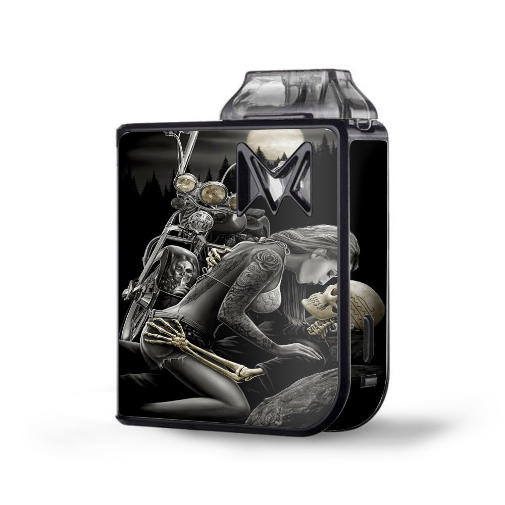  Biker Skeleton Full Moon Tattoo Mipod Mi Pod Skin