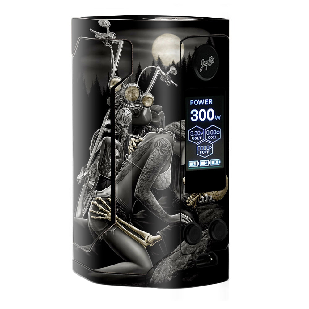  Biker Skeleton Full Moon Tattoo Wismec RX Gen 3 Skin
