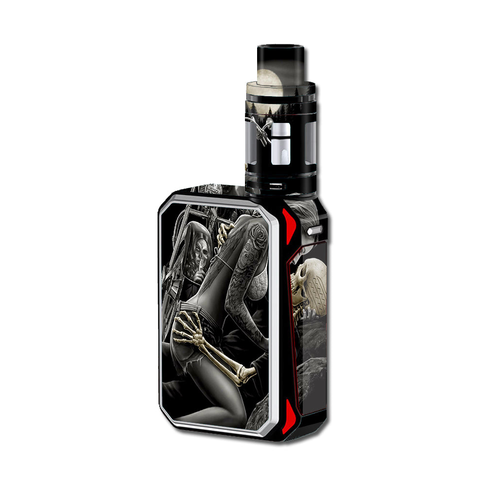  Biker Skeleton Full Moon Tattoo Smok G-Priv 220W Skin