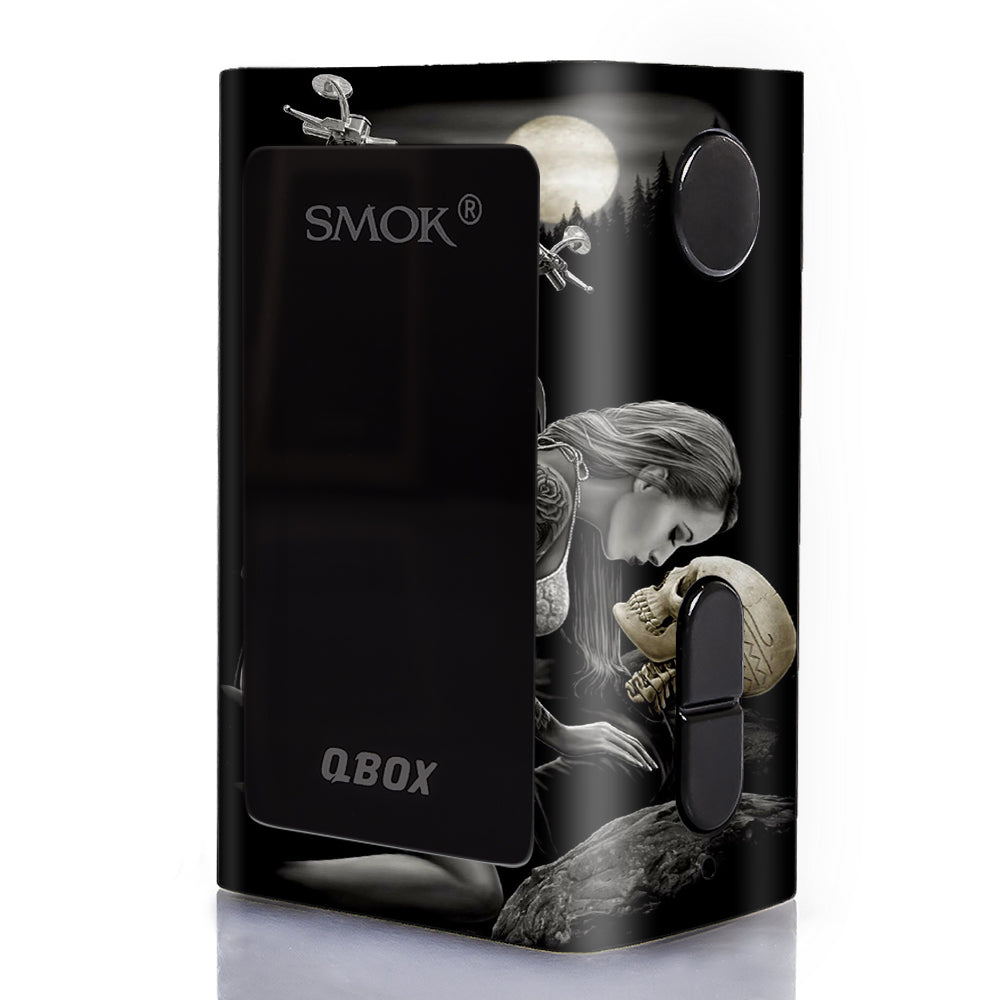  Biker Skeleton Full Moon Tattoo Smok Q-Box Skin