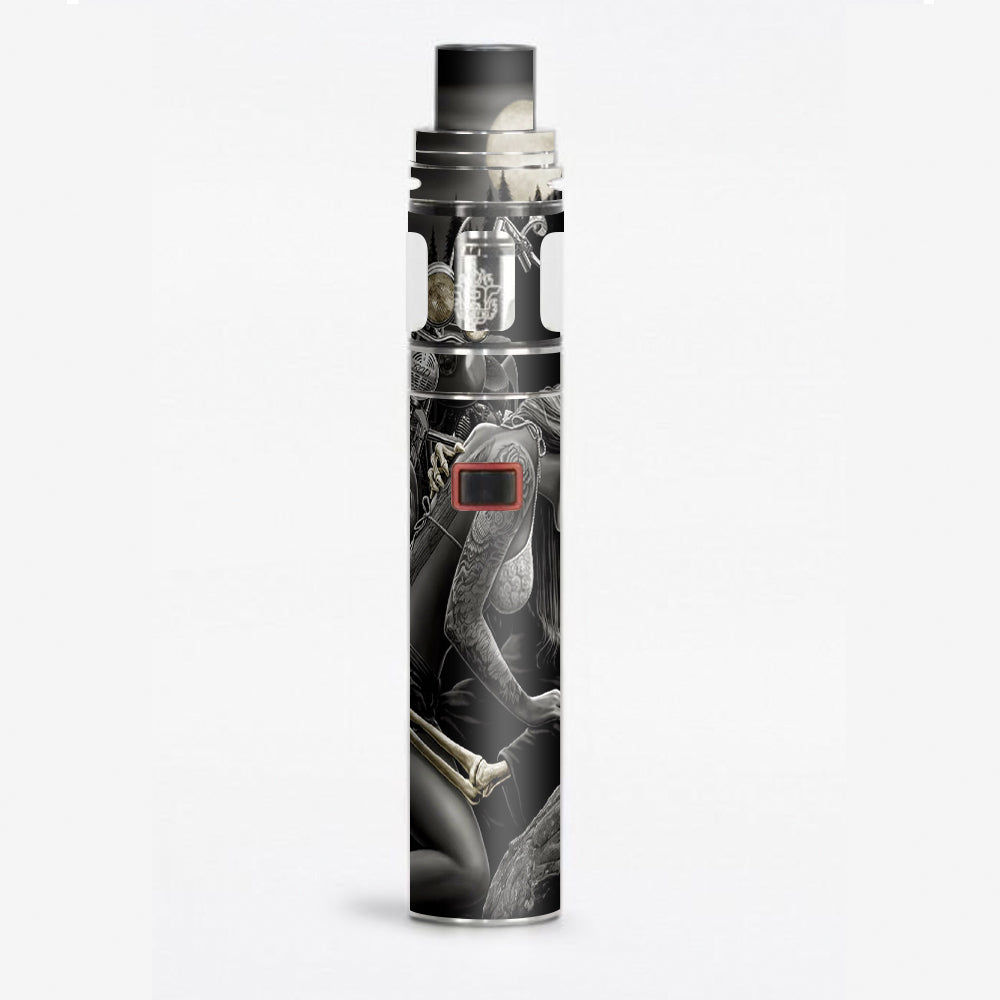  Biker Skeleton Full Moon Tattoo Smok Stick X8 Skin