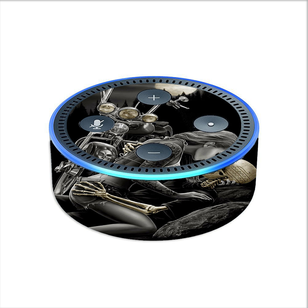  Biker Skeleton Full Moon Tattoo Amazon Echo Dot 2nd Gen Skin