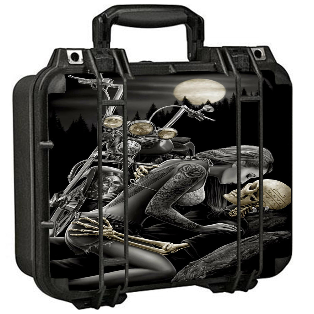  Biker Skeleton Full Moon Tattoo Pelican Case 1400 Skin