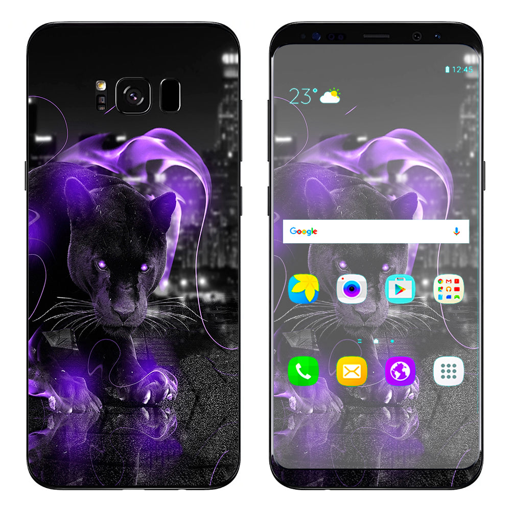  Black Panther Purple Smoke Samsung Galaxy S8 Skin